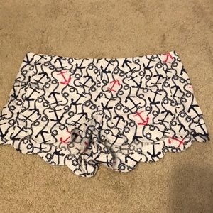 Lilly Pulitzer Scalloped Hem Anchor Shorts